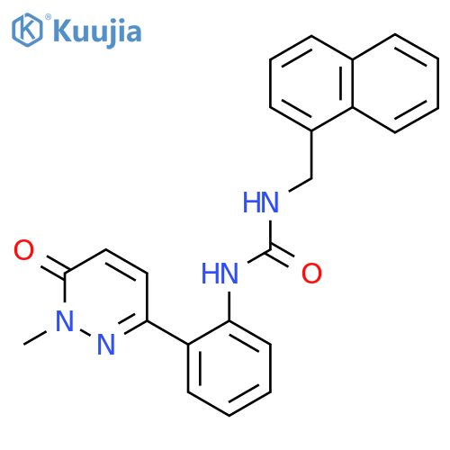 3-[2-(1-methyl-6-oxo-1,6-dihydropyridazin-3-yl)phenyl]-1-[(naphthalen-1-yl)methyl]urea structure