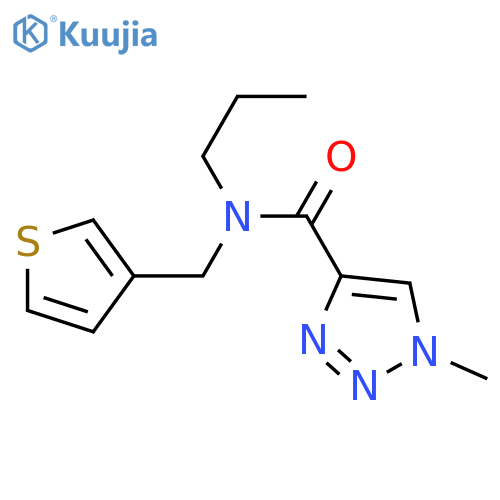 1-methyl-N-propyl-N-[(thiophen-3-yl)methyl]-1H-1,2,3-triazole-4-carboxamide structure