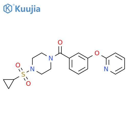 1-(cyclopropanesulfonyl)-4-[3-(pyridin-2-yloxy)benzoyl]piperazine structure