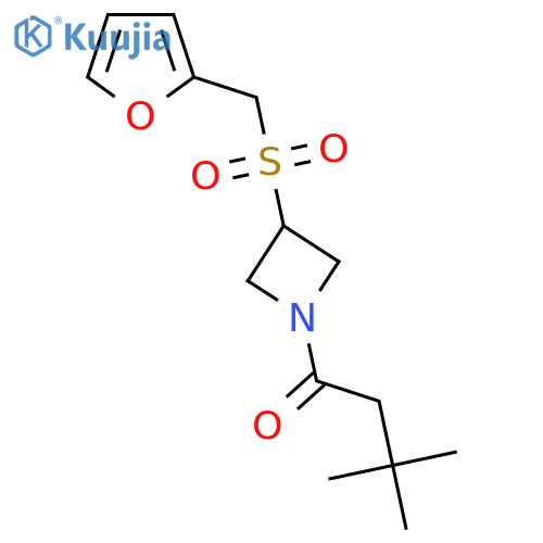 1-{3-[(furan-2-yl)methanesulfonyl]azetidin-1-yl}-3,3-dimethylbutan-1-one structure