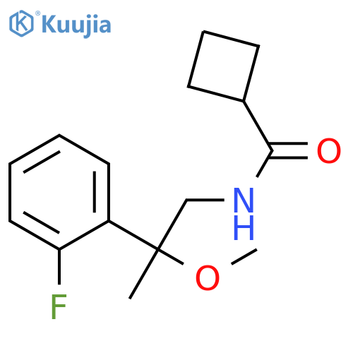 N-[2-(2-fluorophenyl)-2-methoxypropyl]cyclobutanecarboxamide structure