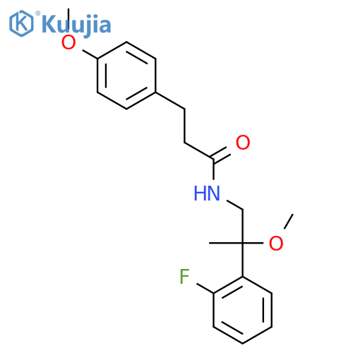 N-[2-(2-Fluorophenyl)-2-methoxypropyl]-3-(4-methoxyphenyl)propanamide structure