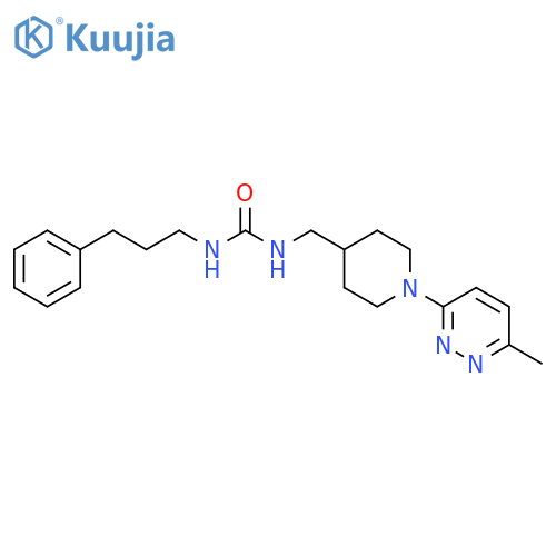 3-{[1-(6-methylpyridazin-3-yl)piperidin-4-yl]methyl}-1-(3-phenylpropyl)urea structure
