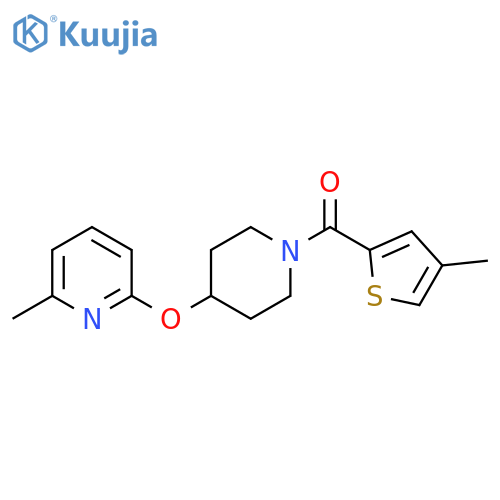 2-methyl-6-{[1-(4-methylthiophene-2-carbonyl)piperidin-4-yl]oxy}pyridine structure