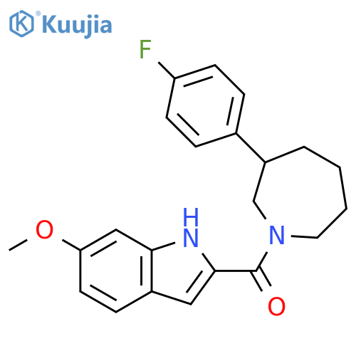 2-[3-(4-fluorophenyl)azepane-1-carbonyl]-6-methoxy-1H-indole structure
