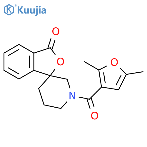 1'-(2,5-dimethylfuran-3-carbonyl)-3H-spiro[2-benzofuran-1,3'-piperidine]-3-one structure