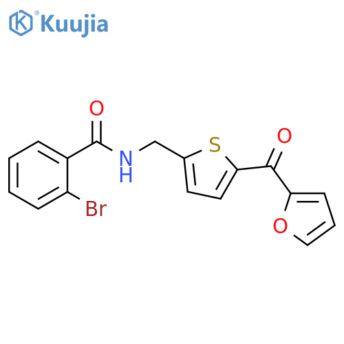 2-bromo-N-{[5-(furan-2-carbonyl)thiophen-2-yl]methyl}benzamide structure