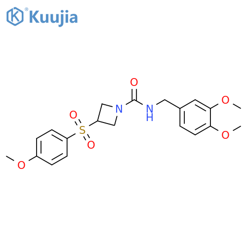 N-[(3,4-dimethoxyphenyl)methyl]-3-(4-methoxybenzenesulfonyl)azetidine-1-carboxamide structure