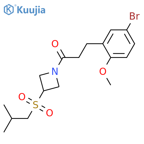 3-(5-bromo-2-methoxyphenyl)-1-[3-(2-methylpropanesulfonyl)azetidin-1-yl]propan-1-one structure