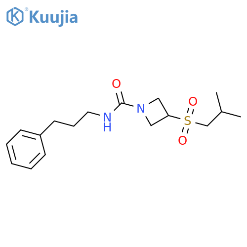 3-(2-methylpropanesulfonyl)-N-(3-phenylpropyl)azetidine-1-carboxamide structure