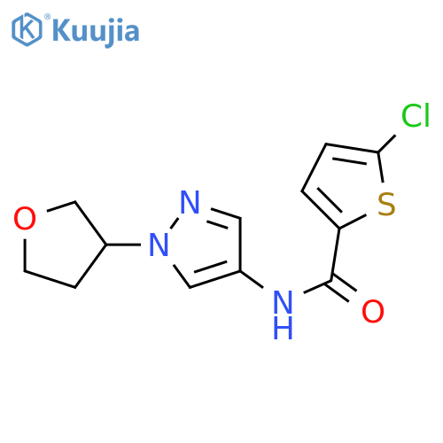5-chloro-N-[1-(oxolan-3-yl)pyrazol-4-yl]thiophene-2-carboxamide structure