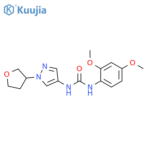 1-(2,4-dimethoxyphenyl)-3-[1-(oxolan-3-yl)pyrazol-4-yl]urea structure