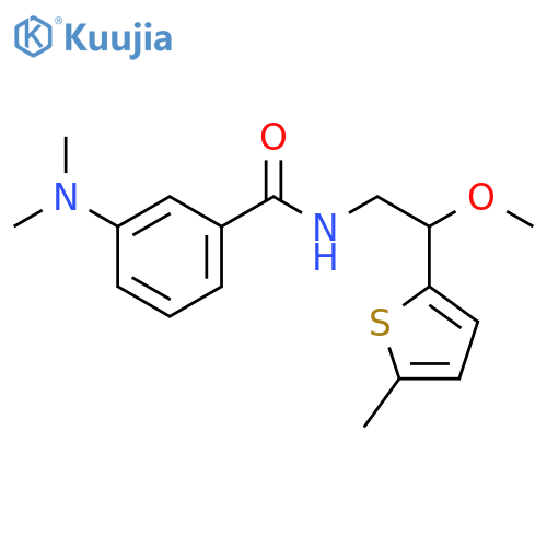 3-(dimethylamino)-N-[2-methoxy-2-(5-methylthiophen-2-yl)ethyl]benzamide structure