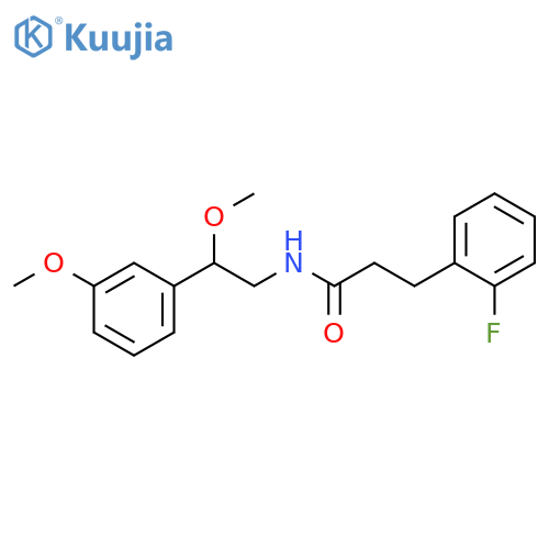 3-(2-fluorophenyl)-N-[2-methoxy-2-(3-methoxyphenyl)ethyl]propanamide structure