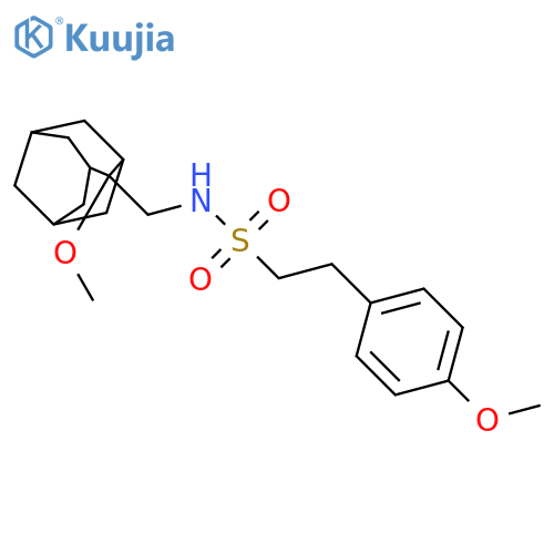 N-[(2-methoxy-2-adamantyl)methyl]-2-(4-methoxyphenyl)ethanesulfonamide structure
