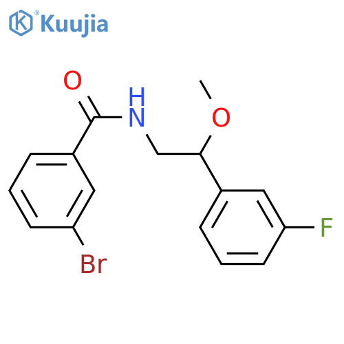 3-bromo-N-[2-(3-fluorophenyl)-2-methoxyethyl]benzamide structure