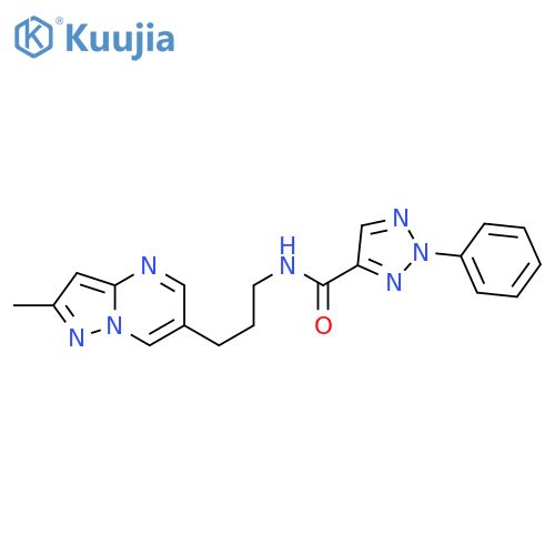 N-[3-(2-methylpyrazolo[1,5-a]pyrimidin-6-yl)propyl]-2-phenyltriazole-4-carboxamide structure