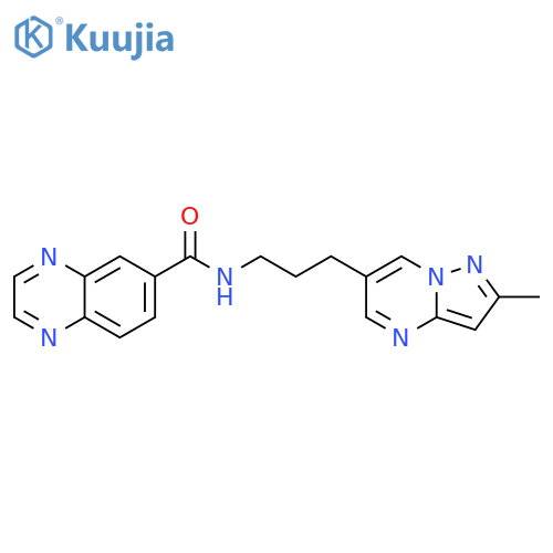 N-[3-(2-Methylpyrazolo[1,5-a]pyrimidin-6-yl)propyl]-6-quinoxalinecarboxamide structure