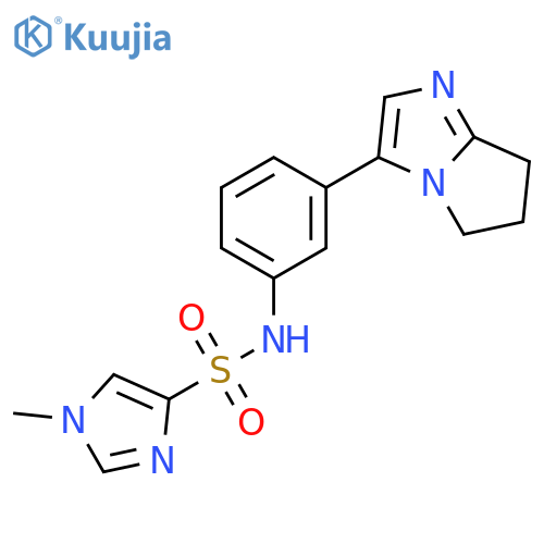 N-[3-(6,7-dihydro-5H-pyrrolo[1,2-a]imidazol-3-yl)phenyl]-1-methylimidazole-4-sulfonamide structure