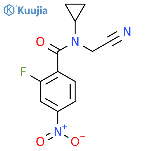 N-(cyanomethyl)-N-cyclopropyl-2-fluoro-4-nitrobenzamide structure