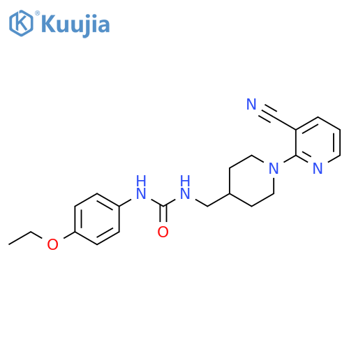 3-{[1-(3-cyanopyridin-2-yl)piperidin-4-yl]methyl}-1-(4-ethoxyphenyl)urea structure
