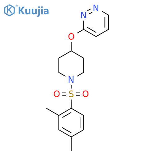 3-{[1-(2,4-dimethylbenzenesulfonyl)piperidin-4-yl]oxy}pyridazine structure