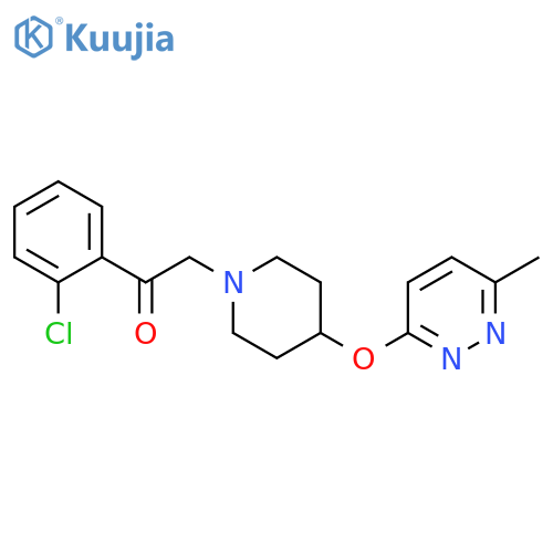 2-(2-chlorophenyl)-1-{4-[(6-methylpyridazin-3-yl)oxy]piperidin-1-yl}ethan-1-one structure
