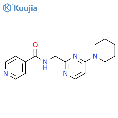 N-{[4-(piperidin-1-yl)pyrimidin-2-yl]methyl}pyridine-4-carboxamide structure
