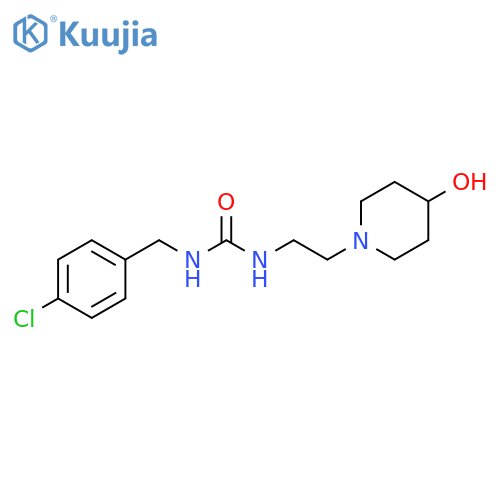 1-[(4-chlorophenyl)methyl]-3-[2-(4-hydroxypiperidin-1-yl)ethyl]urea structure