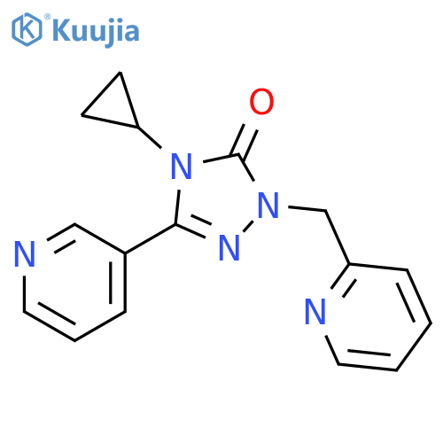 4-cyclopropyl-1-[(pyridin-2-yl)methyl]-3-(pyridin-3-yl)-4,5-dihydro-1H-1,2,4-triazol-5-one structure