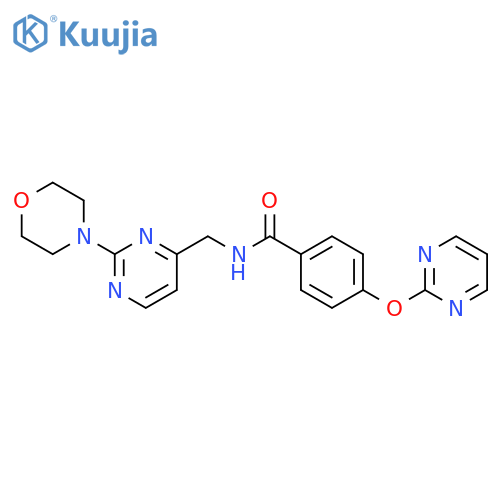 N-{[2-(morpholin-4-yl)pyrimidin-4-yl]methyl}-4-(pyrimidin-2-yloxy)benzamide structure