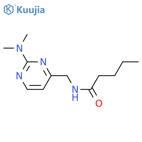 N-{[2-(dimethylamino)pyrimidin-4-yl]methyl}pentanamide structure