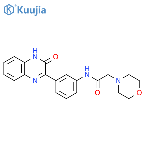 N-[3-(3-hydroxyquinoxalin-2-yl)phenyl]-2-(morpholin-4-yl)acetamide structure