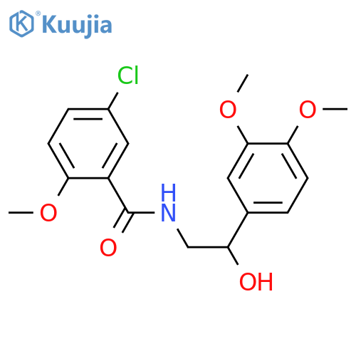 5-chloro-N-[2-(3,4-dimethoxyphenyl)-2-hydroxyethyl]-2-methoxybenzamide structure