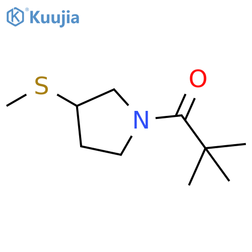 2,2-dimethyl-1-[3-(methylsulfanyl)pyrrolidin-1-yl]propan-1-one structure