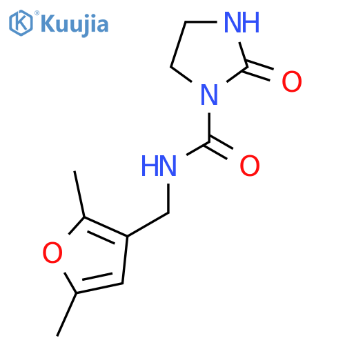 N-(2,5-dimethylfuran-3-yl)methyl-2-oxoimidazolidine-1-carboxamide structure