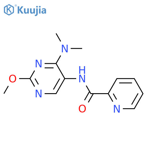N-[4-(dimethylamino)-2-methoxypyrimidin-5-yl]pyridine-2-carboxamide structure