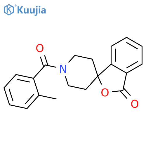 1'-(2-methylbenzoyl)-3H-spiro[2-benzofuran-1,4'-piperidine]-3-one structure