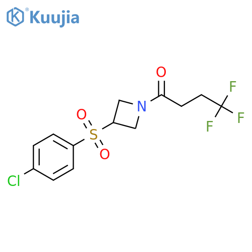 1-[3-(4-chlorobenzenesulfonyl)azetidin-1-yl]-4,4,4-trifluorobutan-1-one structure