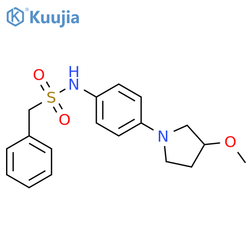 N-4-(3-methoxypyrrolidin-1-yl)phenyl-1-phenylmethanesulfonamide structure