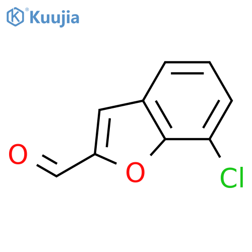 2-Benzofurancarboxaldehyde, 7-chloro- structure