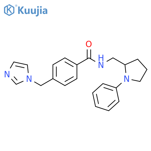 4-[(1H-imidazol-1-yl)methyl]-N-[(1-phenylpyrrolidin-2-yl)methyl]benzamide structure
