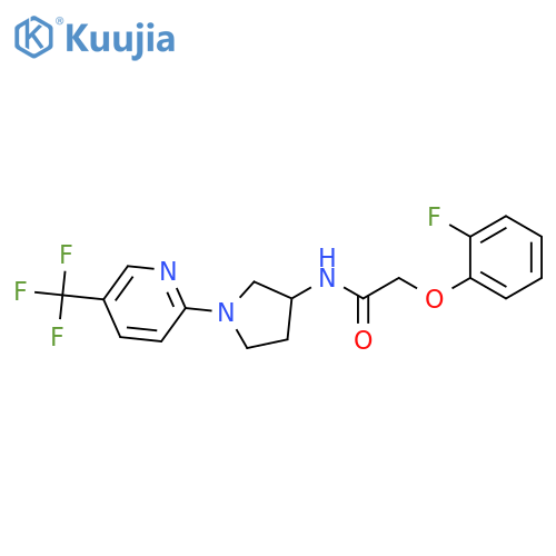 2-(2-fluorophenoxy)-N-{1-[5-(trifluoromethyl)pyridin-2-yl]pyrrolidin-3-yl}acetamide structure