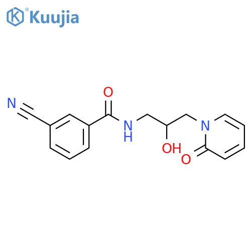 3-Cyano-N-[2-hydroxy-3-(2-oxo-1(2H)-pyridinyl)propyl]benzamide structure