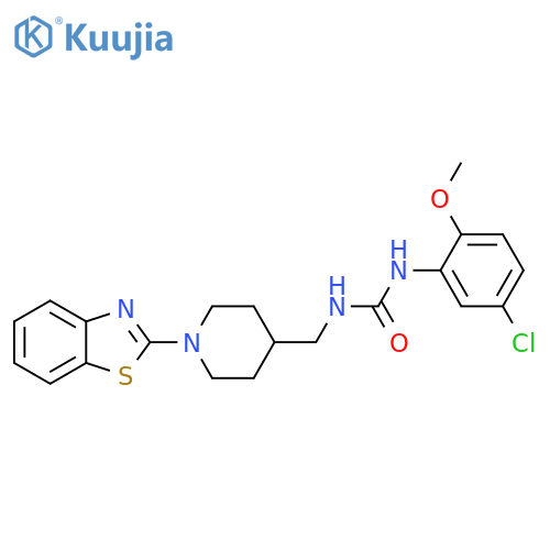 3-{[1-(1,3-benzothiazol-2-yl)piperidin-4-yl]methyl}-1-(5-chloro-2-methoxyphenyl)urea structure