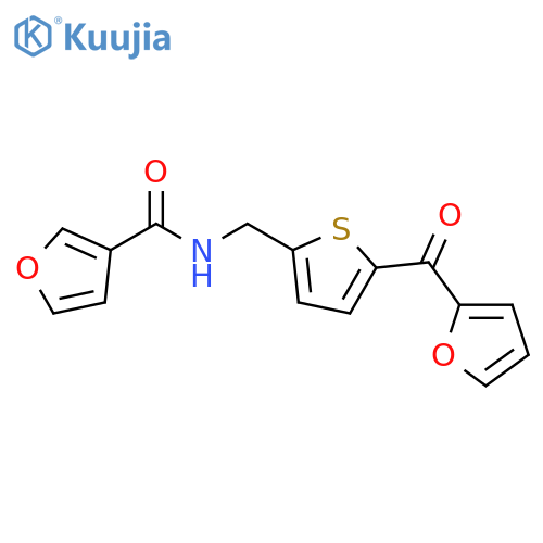N-{[5-(furan-2-carbonyl)thiophen-2-yl]methyl}furan-3-carboxamide structure