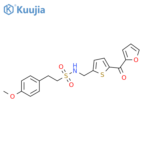 N-{[5-(furan-2-carbonyl)thiophen-2-yl]methyl}-2-(4-methoxyphenyl)ethane-1-sulfonamide structure