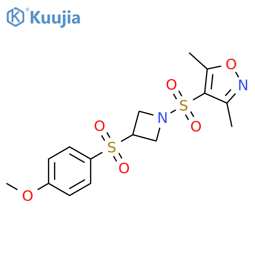 4-{[3-(4-methoxybenzenesulfonyl)azetidin-1-yl]sulfonyl}-3,5-dimethyl-1,2-oxazole structure