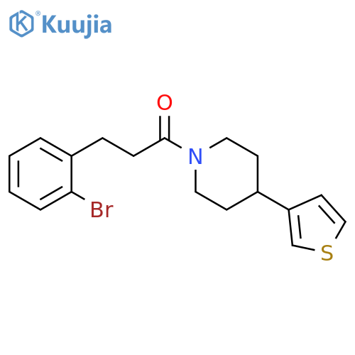 3-(2-bromophenyl)-1-4-(thiophen-3-yl)piperidin-1-ylpropan-1-one structure