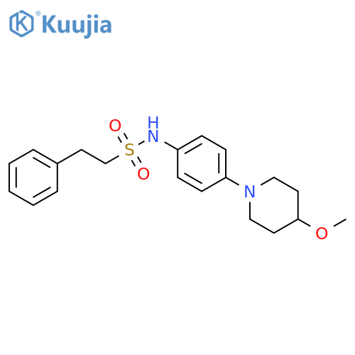 N-4-(4-methoxypiperidin-1-yl)phenyl-2-phenylethane-1-sulfonamide structure
